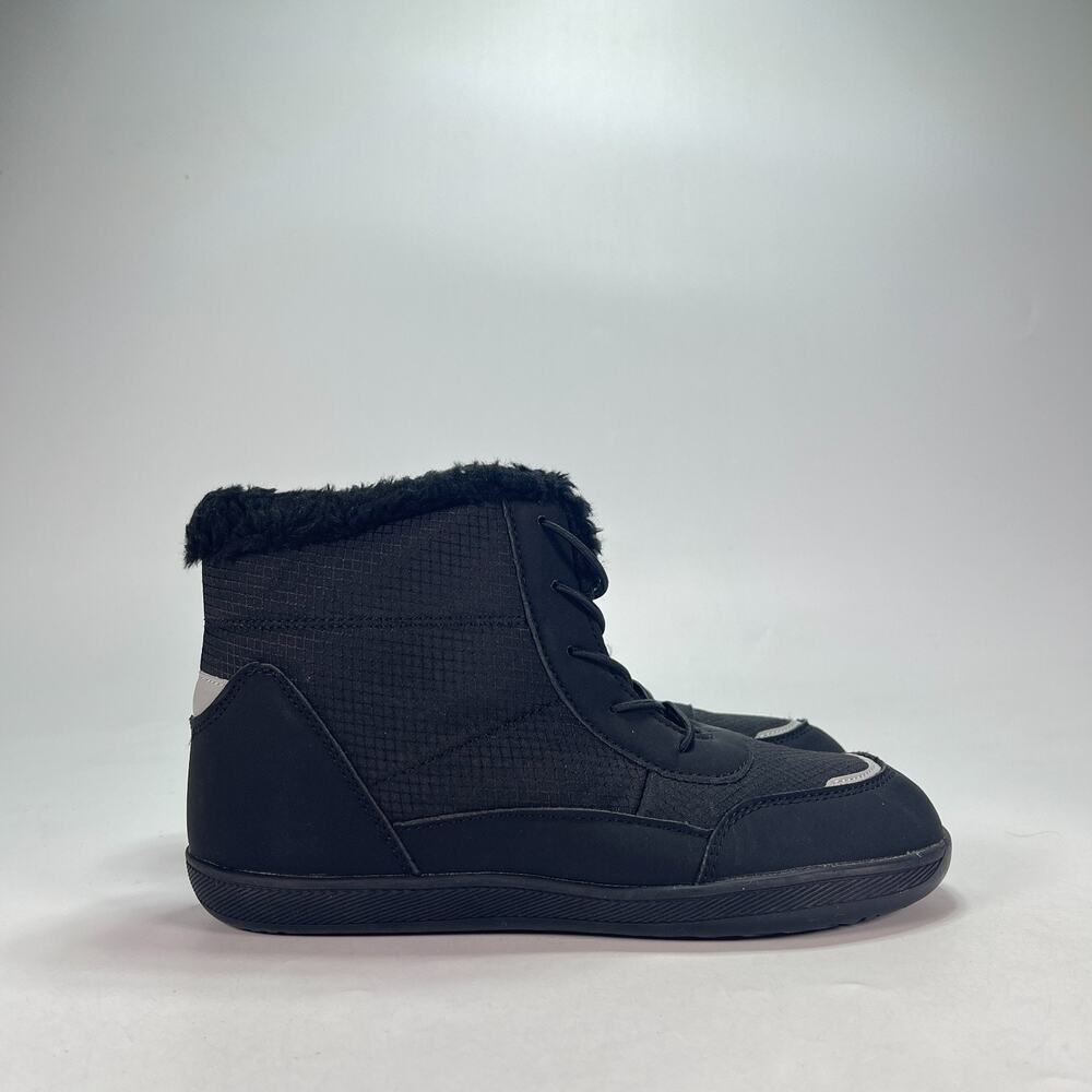 Black Barefoot Minimalist Ankle Winter Snow Boots Women's Size US 6.5 EU 37